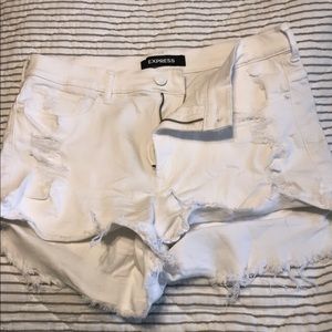 EXPRESS Brand High Rise Distressed Shorts